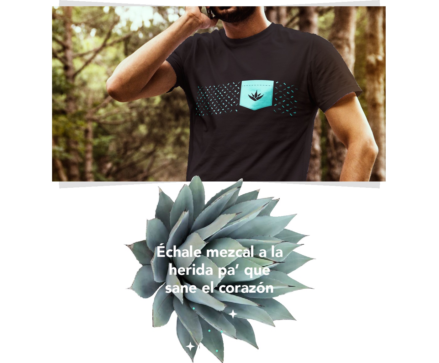 Playera negra con el emblema de la Feria del Mezcal en el pecho
