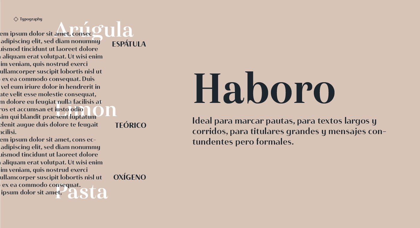 Tipografía Haboro usada en la identidad editorial de Komunal
