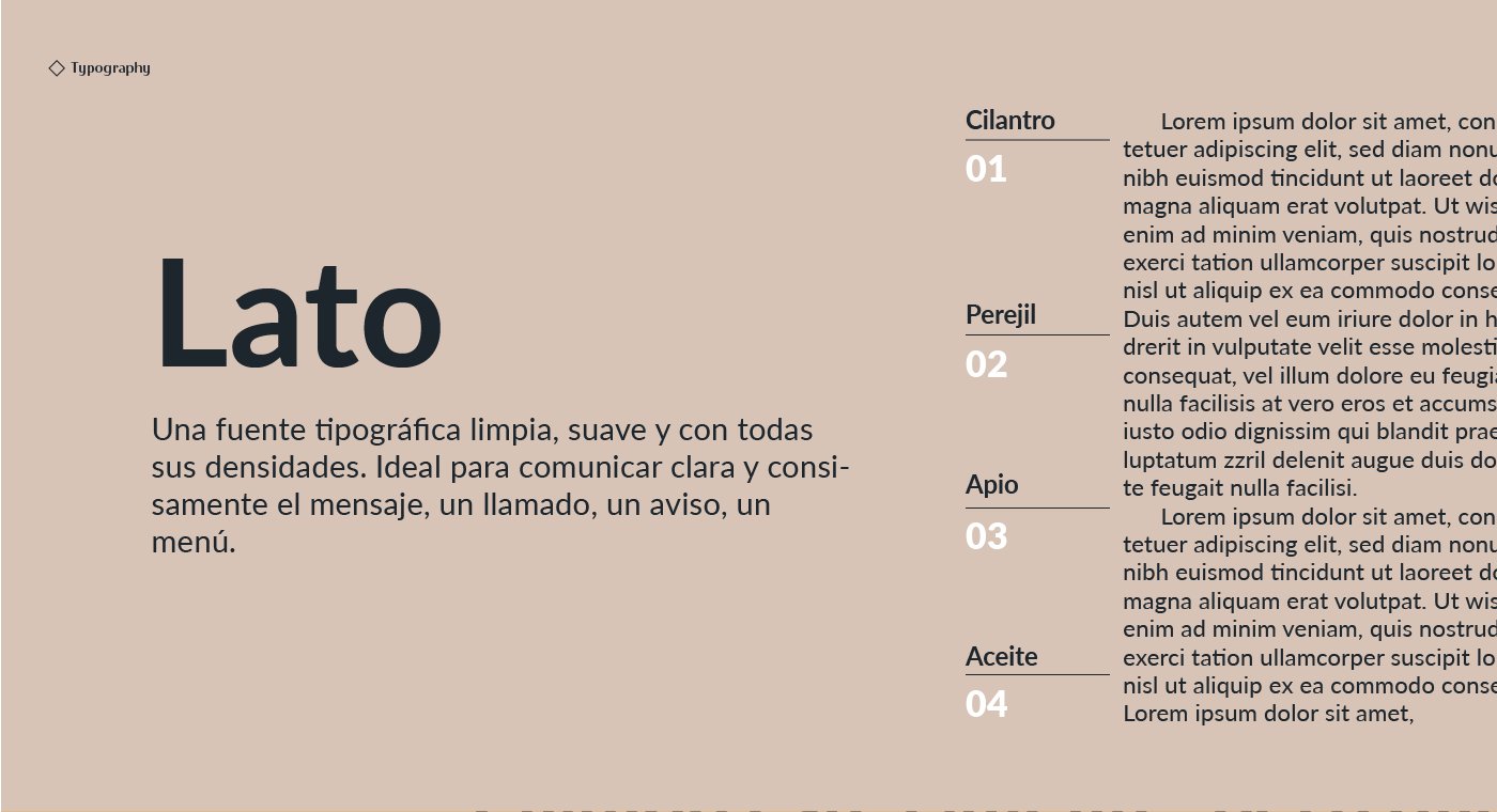 Tipografía Lato usada para lectura extendida en Komunal